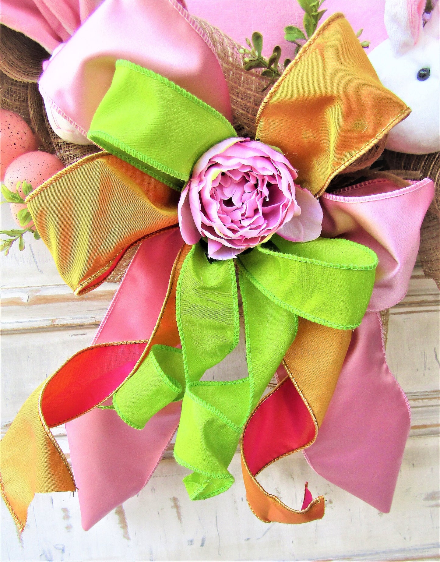 Spring Gnome Wreath for Front Door, Large Gnome Wreath, Spring Door Decor, Spring Porch Decor, Hydrangea Wreath, Mother's Day Gift