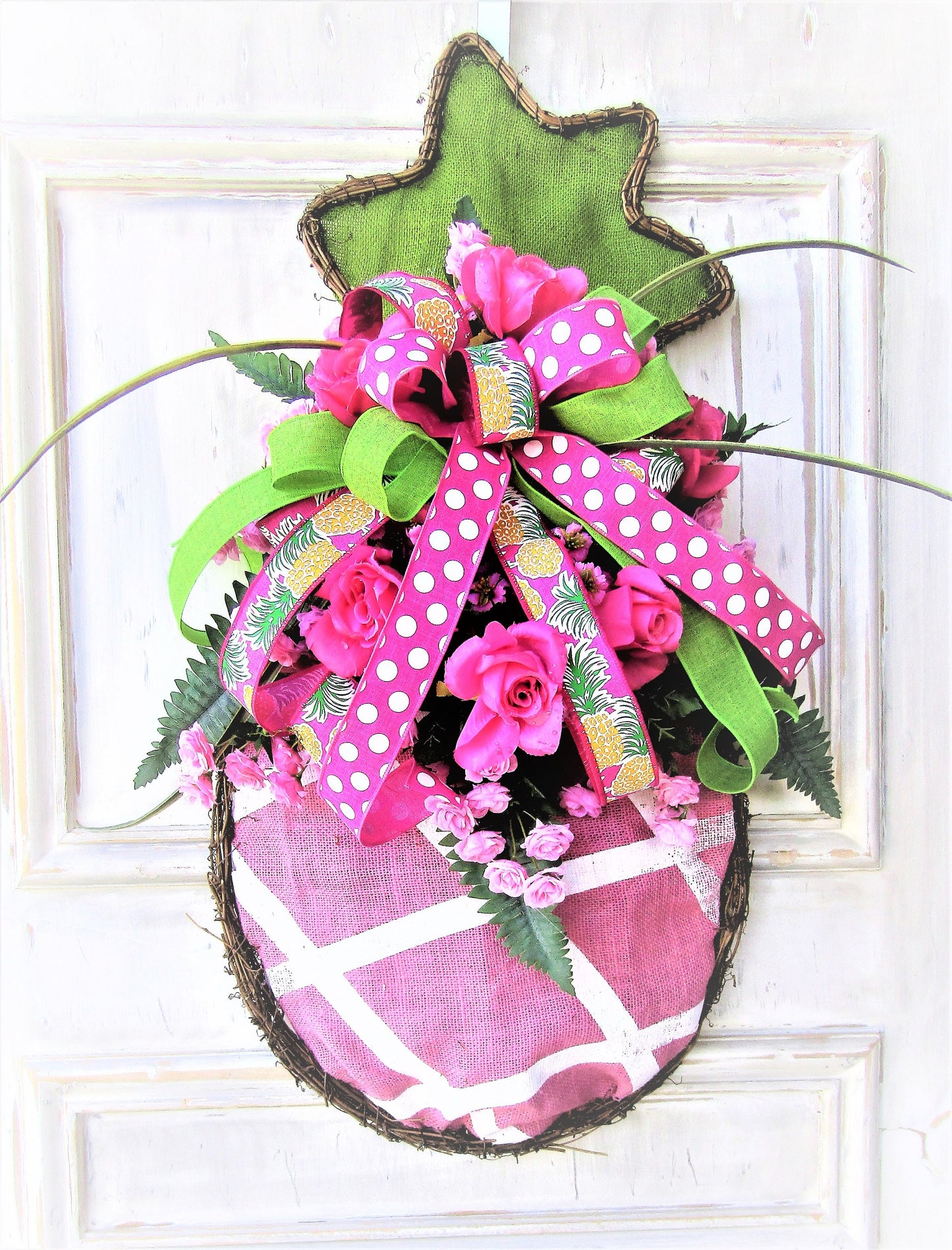 Summer Wreath for Front Door, Beach Wreath, Tropical Door Hanger, Tropical Wreath, Luau Decoration, Front Porch Decor, Unique Home Decor