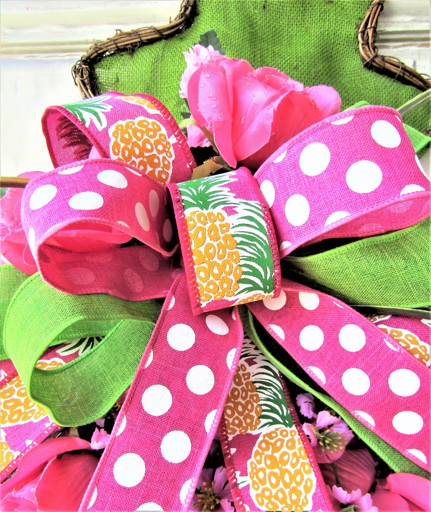 Summer Wreath for Front Door, Beach Wreath, Tropical Door Hanger, Tropical Wreath, Luau Decoration, Front Porch Decor, Unique Home Decor