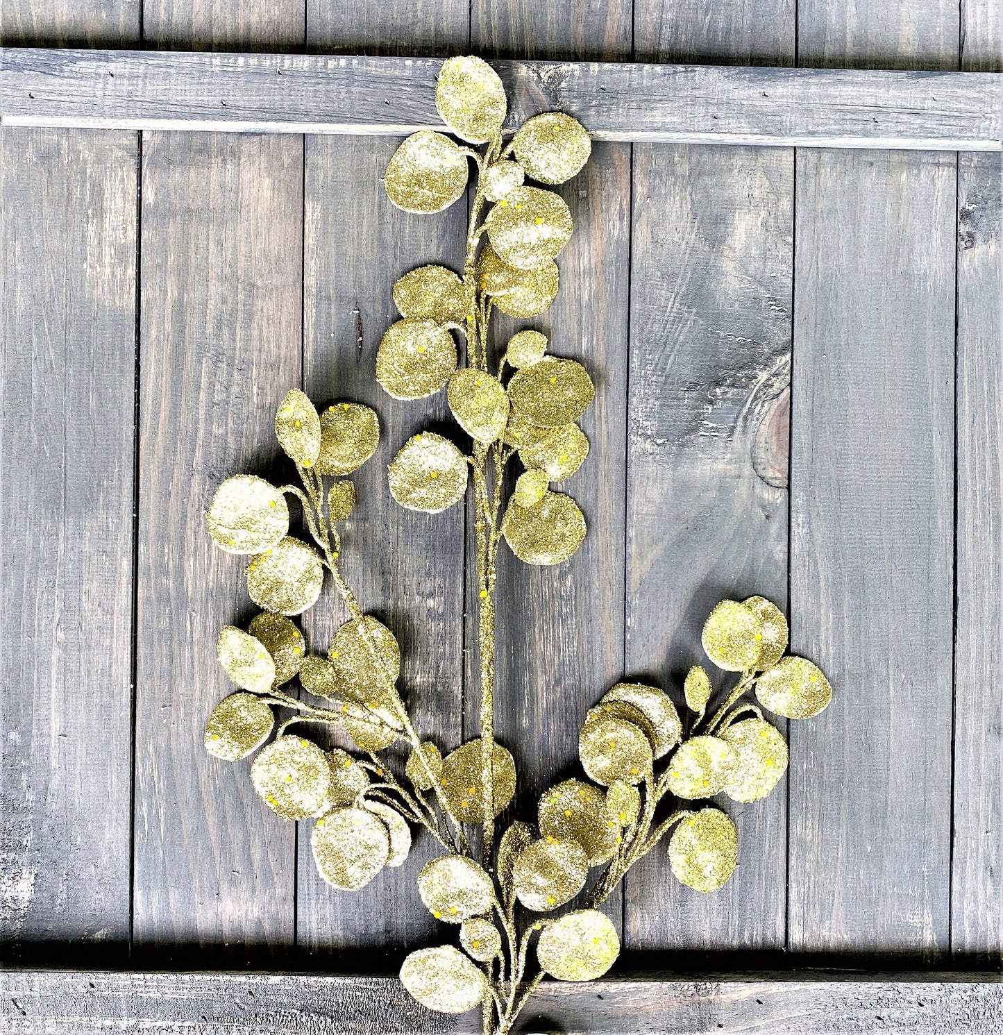 Gold Lunaria Leaf Spray, Glitter Lunaria Leaf Stem, Gold Floral Spray, Gold Floral Stem, Gold Lunaria Spray, Glitter Lunaria Leaf, Floral