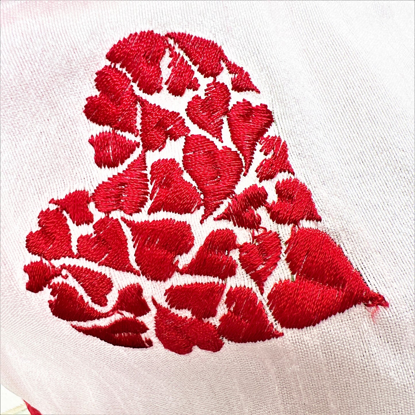 Valentine Embroidered Hearts Ribbon, Pink and Red Hearts Ribbon, 4” Wired Ribbon, Valentine Ribbon, Valentine Decor, Wedding Decor