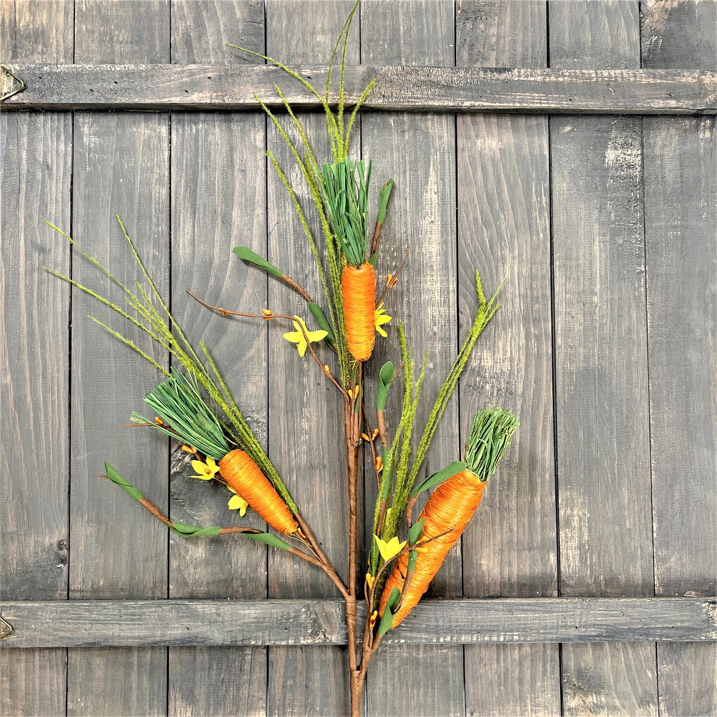 Spring Carrot Spray, 23" Carrot and Pip Berry Spray, Spring Decor, Easter Carrot Pick, Wreath Making Supply, Easter Decor