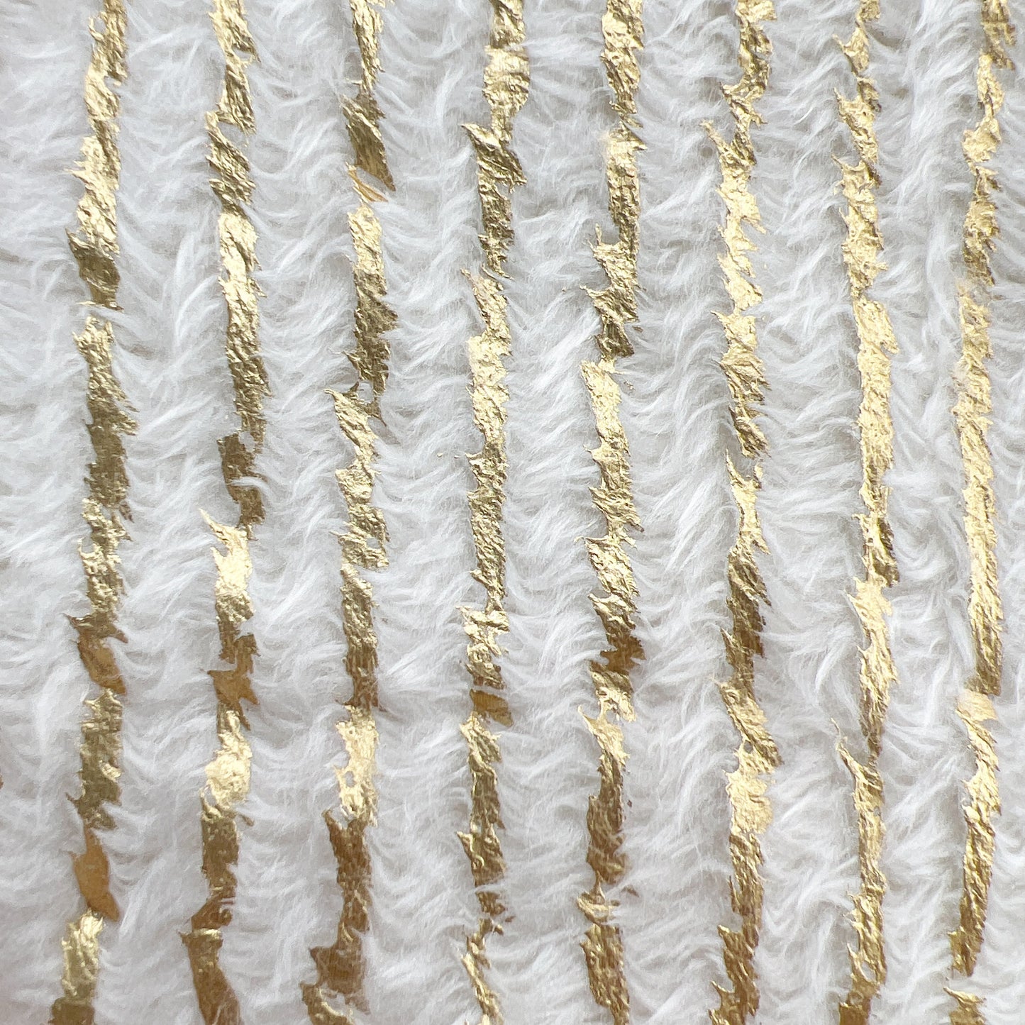 D Stevens Ribbon, Faux Fur Ribbon, Metallic Gold Stripe Faux Fur Ribbon, Ivory Ribbon, Ivory Faux Fur Ribbon