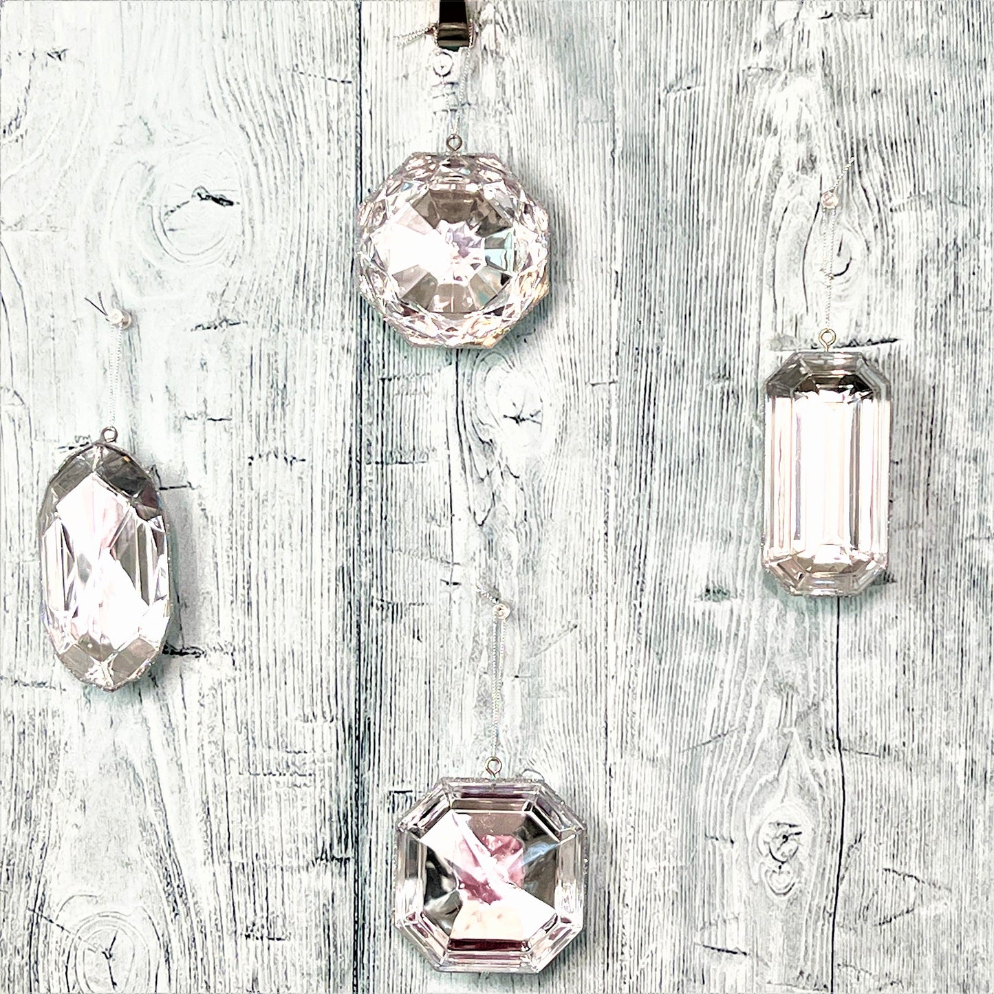 Jewel Ornament Set, Crystal Jewel Ornaments, Gem Ornaments, Acrylic Jewel Ornament Set, Wreath Attachments, Crystal Xmas Decor,