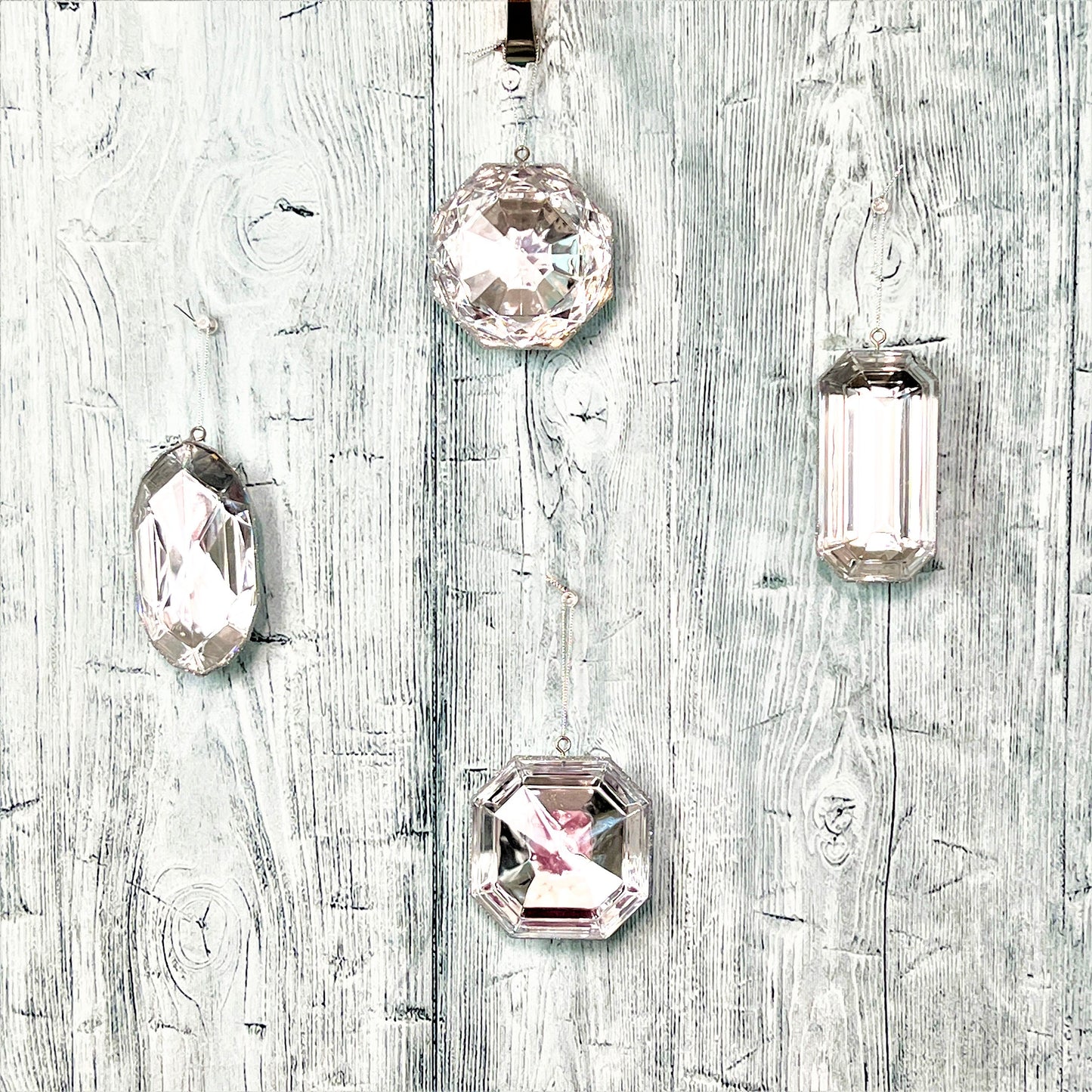 Jewel Ornament Set, Crystal Jewel Ornaments, Gem Ornaments, Acrylic Jewel Ornament Set, Wreath Attachments, Crystal Xmas Decor,