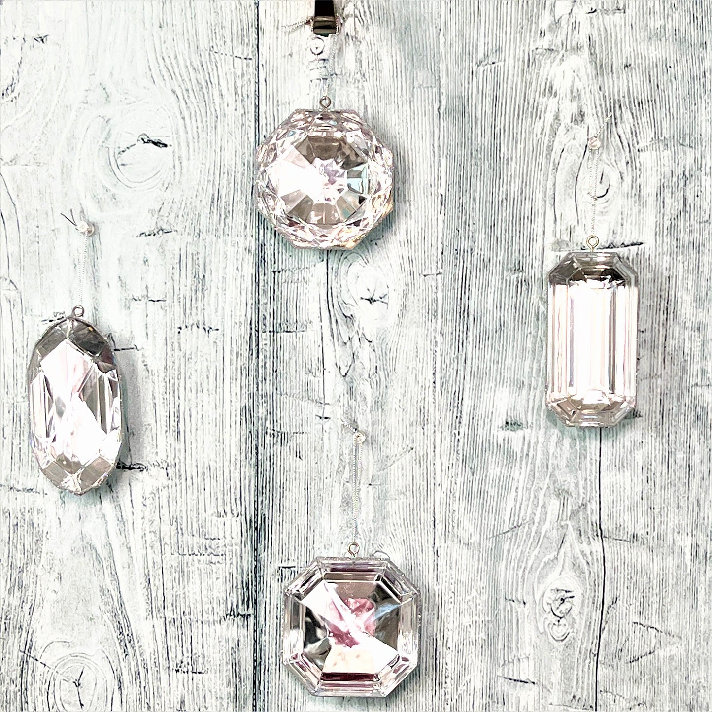 Jewel Ornament Set, Crystal Jewel Ornaments, Gem Ornaments, Acrylic Jewel Ornament Set, Wreath Attachments, Crystal Xmas Decor,