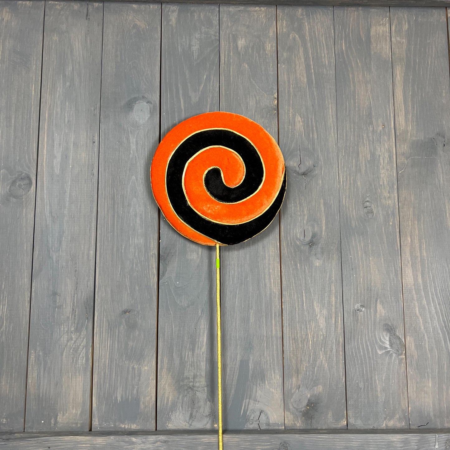 Black and Orange Lollipop Stem, Fake Candy, Halloween Decor, Photo Prop, Halloween Spray, Halloween Wreath Attachment, Wreath Supplies