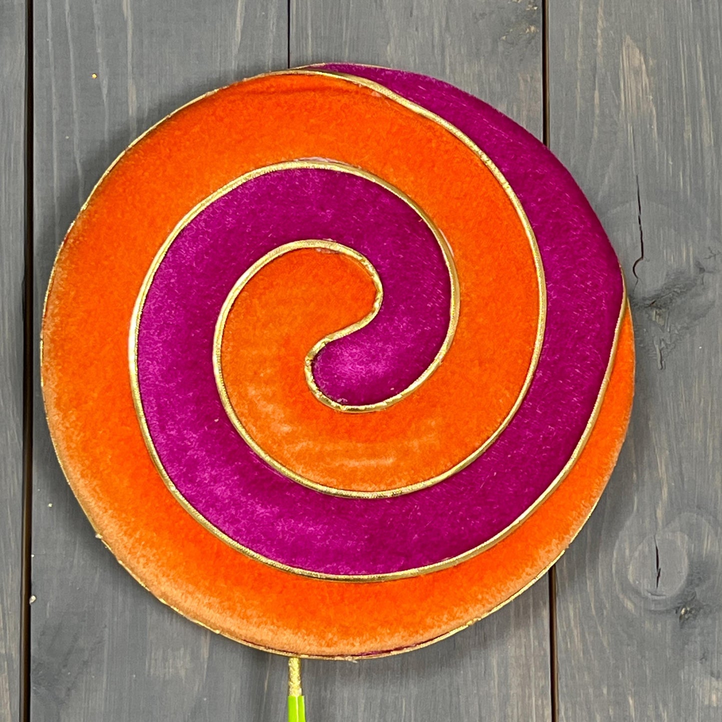 Purple and Orange Lollipop Stem, Fake Candy, Halloween Decor, Photo Prop, Halloween Spray, Halloween Wreath Attachment, Wreath Supplies