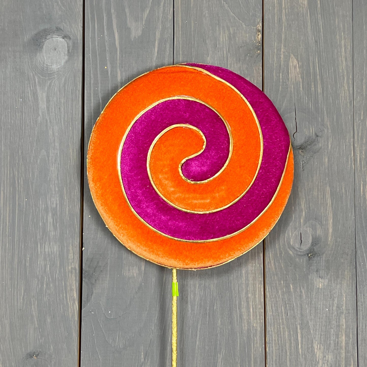 Purple and Orange Lollipop Stem, Fake Candy, Halloween Decor, Photo Prop, Halloween Spray, Halloween Wreath Attachment, Wreath Supplies