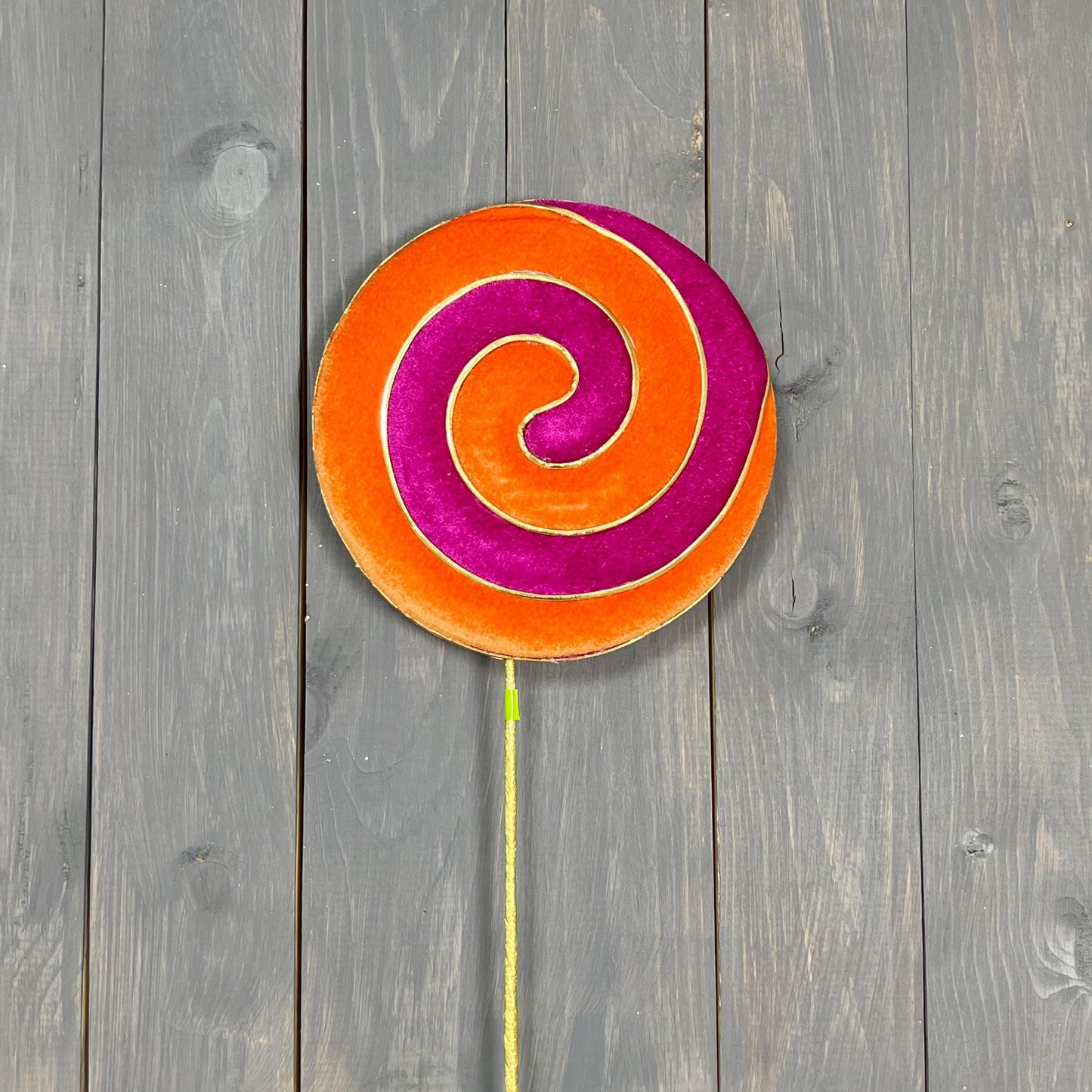 Purple and Orange Lollipop Stem, Fake Candy, Halloween Decor, Photo Prop, Halloween Spray, Halloween Wreath Attachment, Wreath Supplies