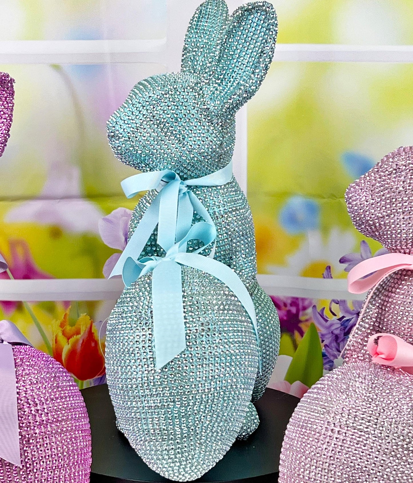 Luxury Jeweled Easter Bunny – Sparkling Crystal Decor – Glam Spring Rabbit – Elegant Easter Home Decor – Three Colors Available