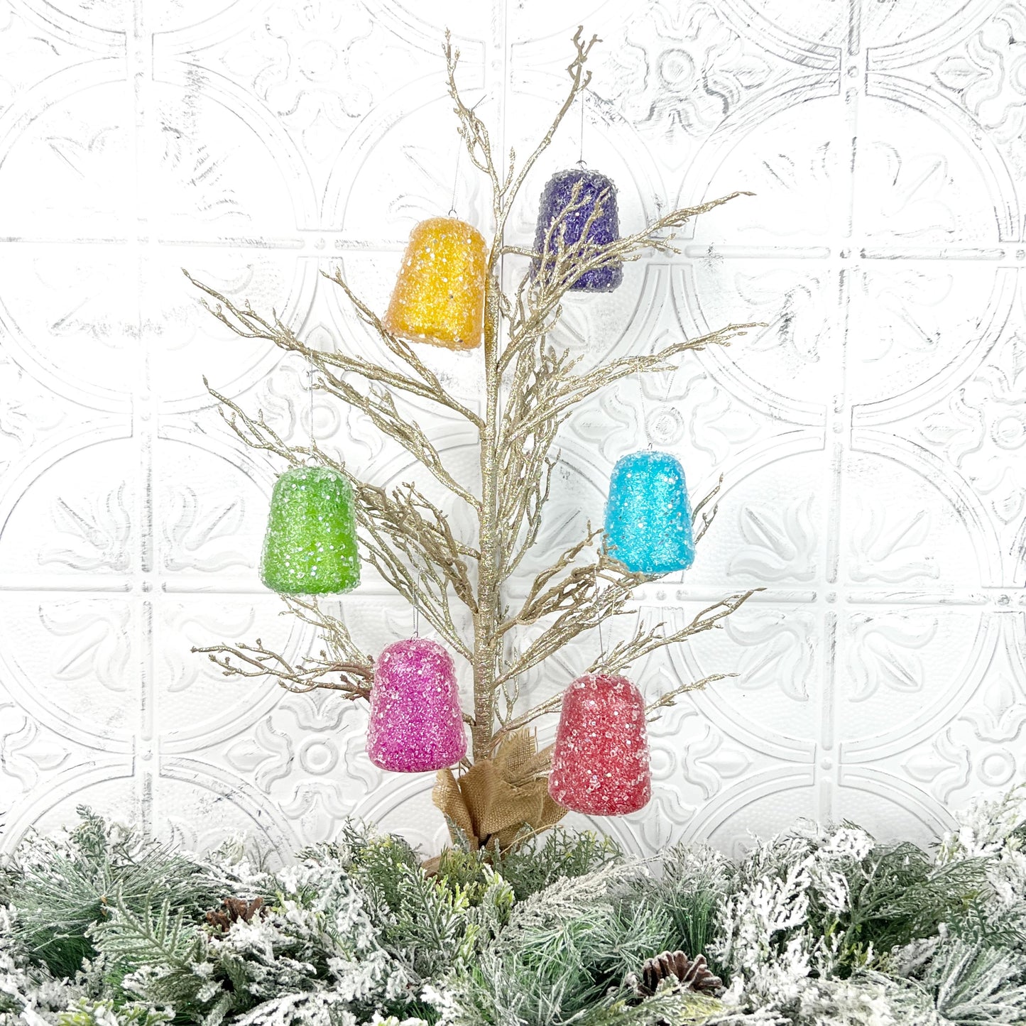 Iced Gumdrop Ornament Set, Candy Christmas Decor, Holiday Gumdrop Ornaments, Colorful Christmas Ornaments, Christmas Tree Decorations