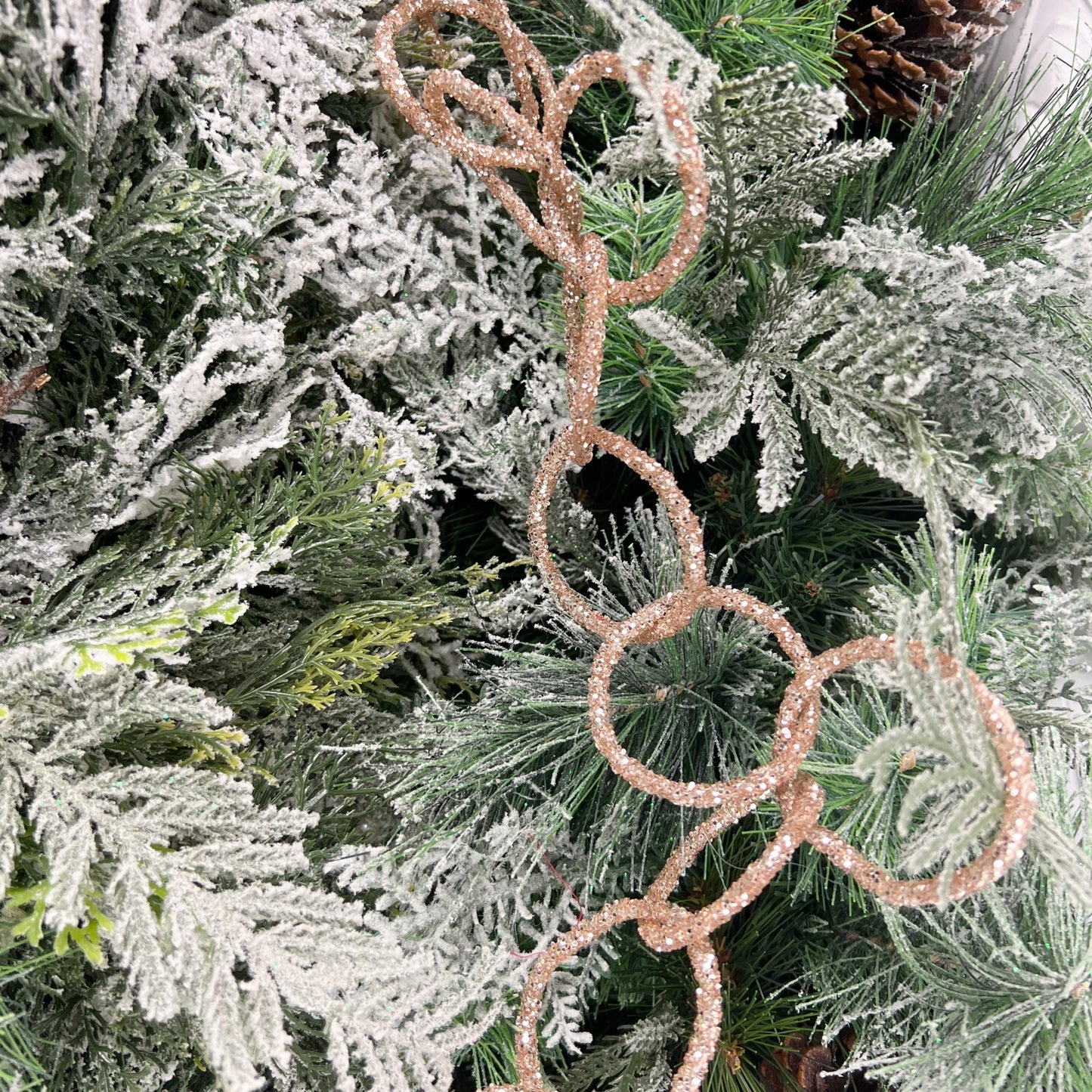 Champagne Beaded Chain Garland, Jeweled Holiday Garland, Gold Loop Garland, Christmas Tree Garland, Wedding Centerpiece Decor