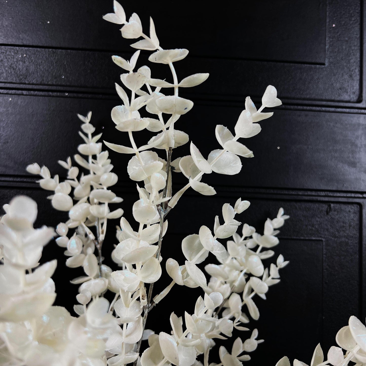 White Eucalyptus Bush, Faux Eucalyptus Stem, Holiday Greenery Pick, Winter Wedding Florals, Elegant Wreath Greenery