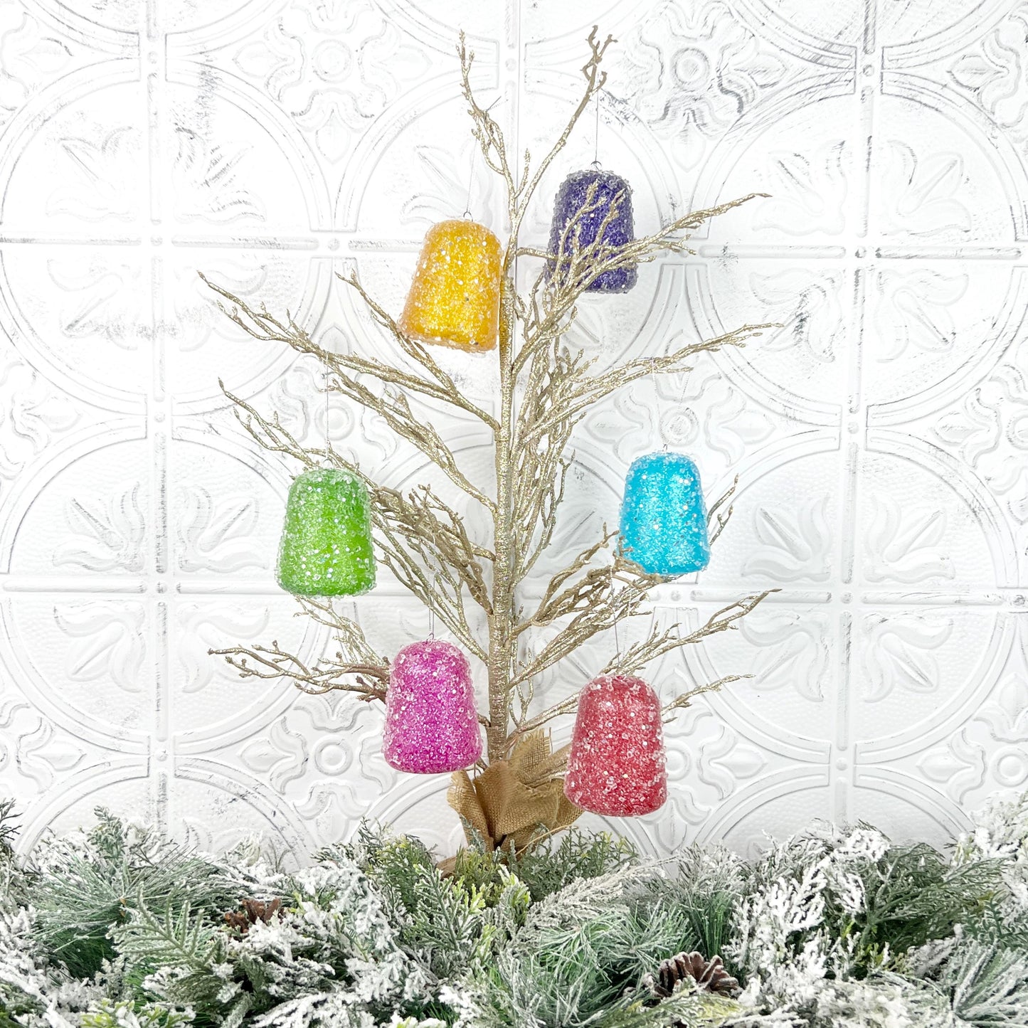 Iced Gumdrop Ornament Set, Candy Christmas Decor, Holiday Gumdrop Ornaments, Colorful Christmas Ornaments, Christmas Tree Decorations