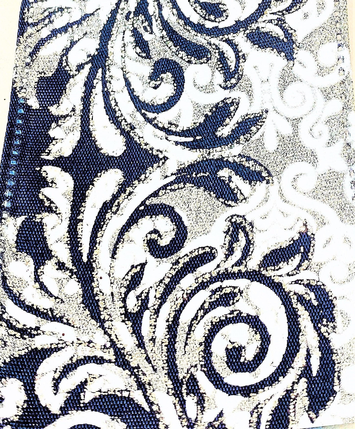 D Stevens Ribbon, Luxury Ribbon, Christmas Ribbon, Glitter Ribbon, Designer Wired Ribbon, Blue and Silver Ribbon, Wreath Making Supplies