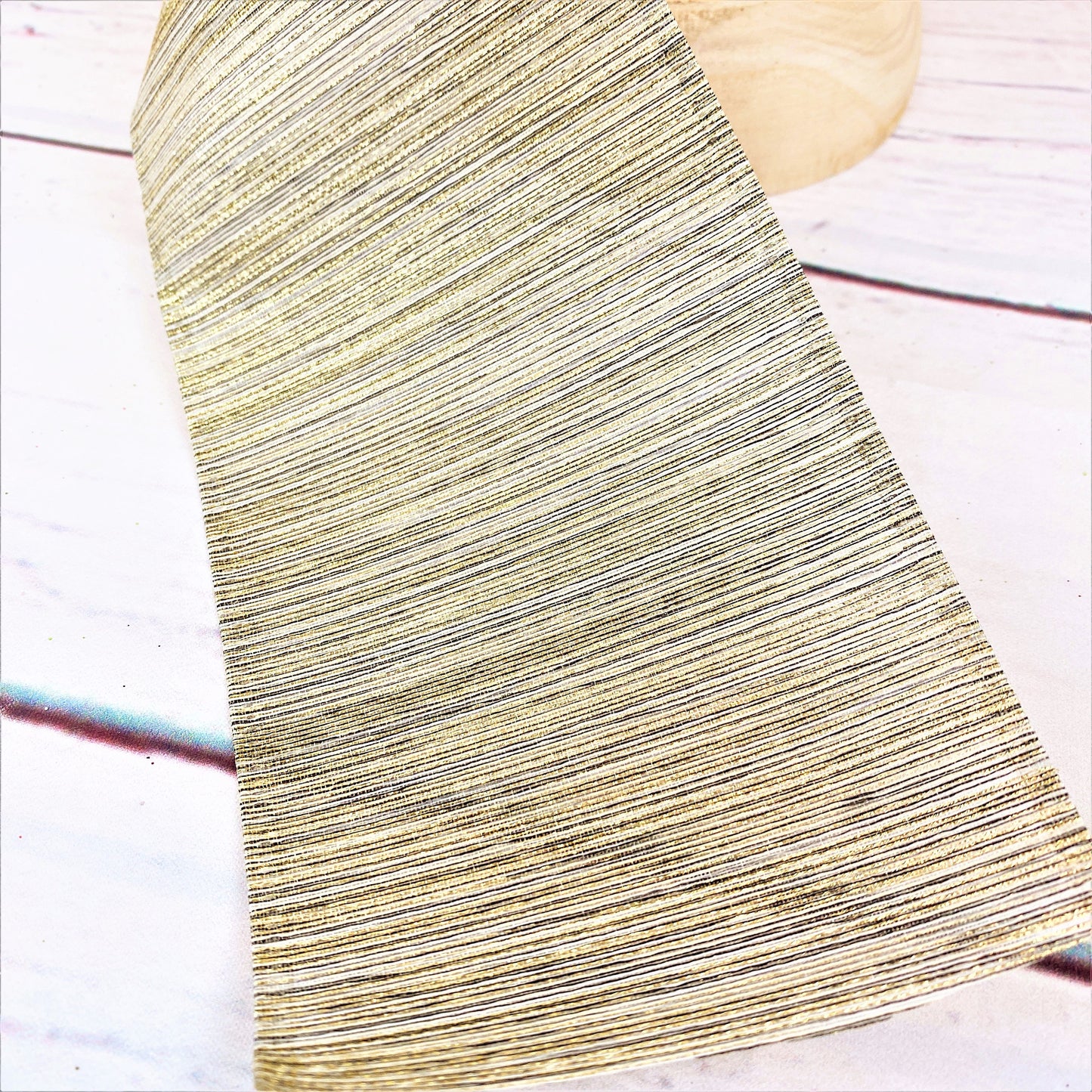 D Stevens Ribbon, Designer Ribbon, Luxury Fall Ribbon, Metallic Wired Ribbon, Wreath Making Supply, Floral Ribbon, Neutral Fall Ribbon