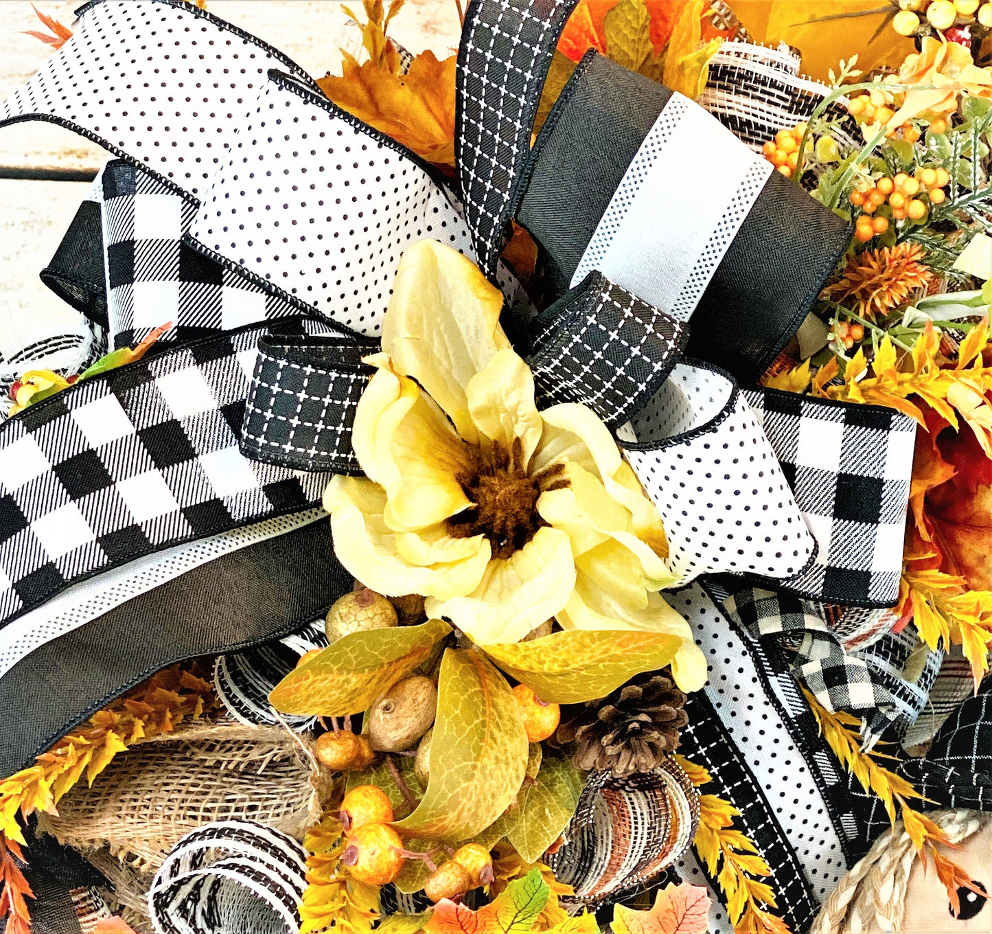 Large Scarecrow Wreath for Front Door, Pumpkin Wreath, Fall Scarecrow Wreath, Fall Wreath, Autumn Wreath, Magnolia Wreath, Scarecrow Wreath