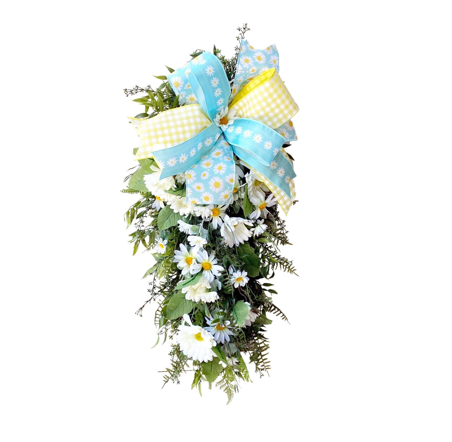 Everyday Wreath for Front Door, Daisy Wreath, Farmhouse Door Swag, Summer Door Swag, White Daisy Wreath, Modern Farmhouse Decor