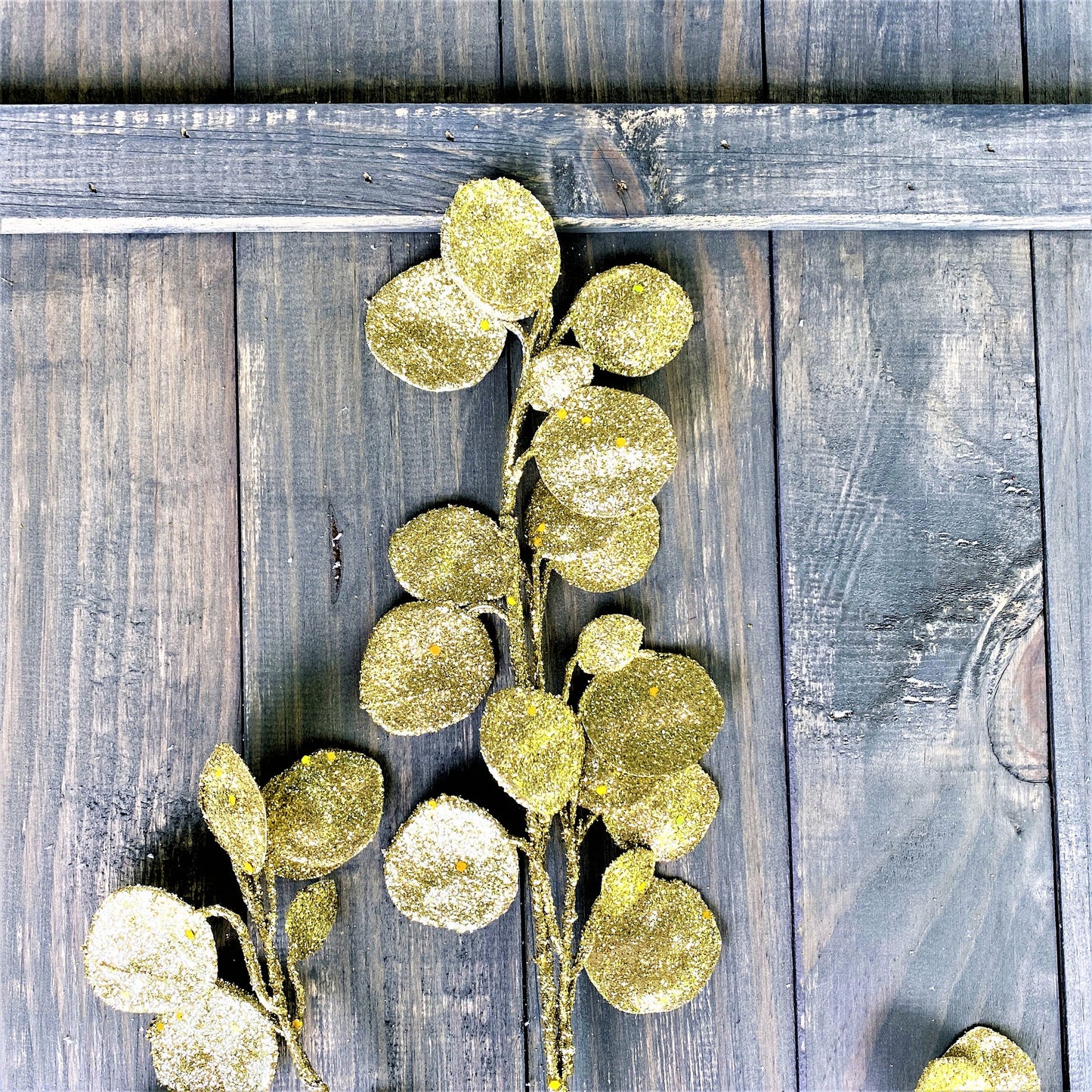 Gold Lunaria Leaf Spray, Glitter Lunaria Leaf Stem, Gold Floral Spray, Gold Floral Stem, Gold Lunaria Spray, Glitter Lunaria Leaf, Floral