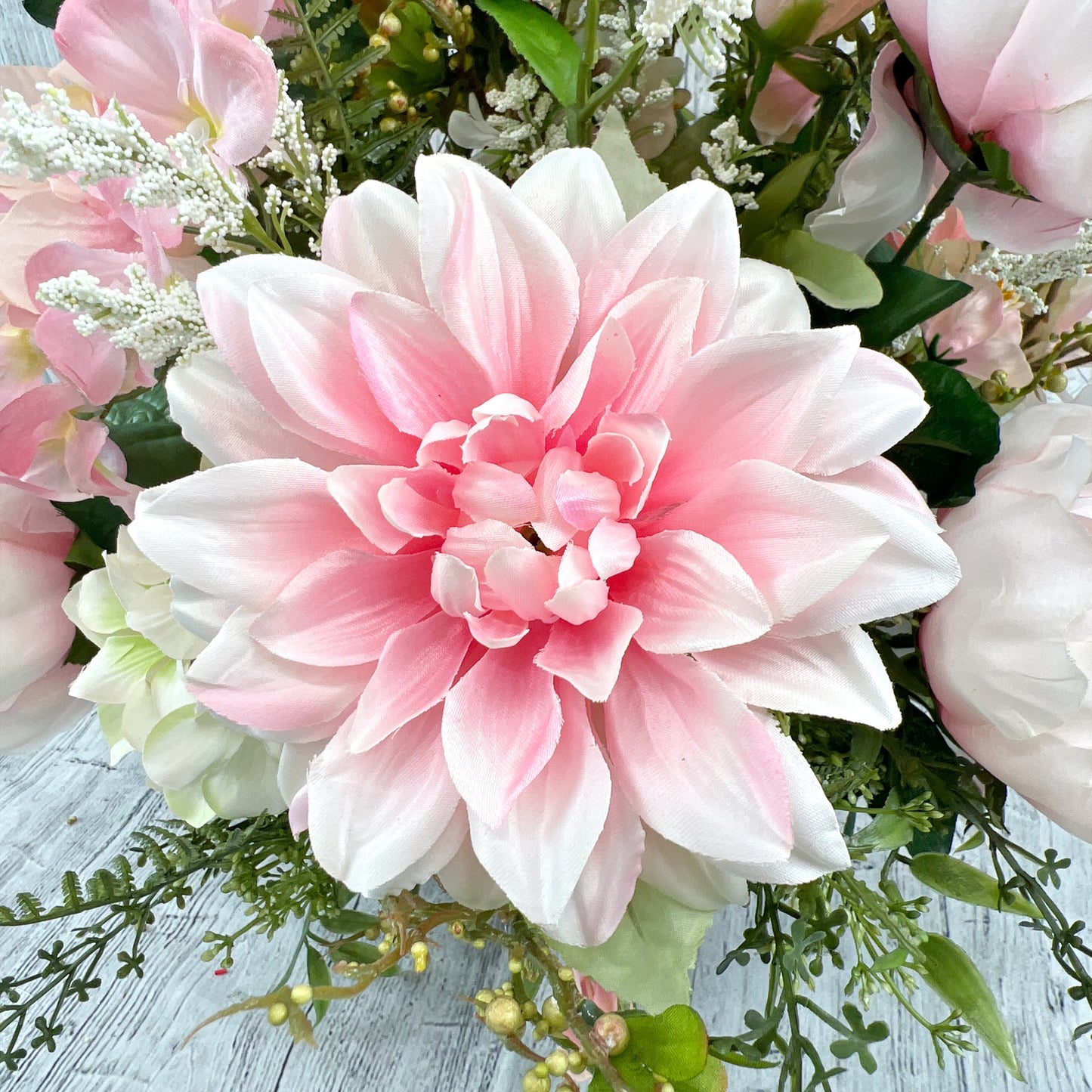 Pink Floral Arrangement, Spring Floral Centerpiece, Realistic Flower Arrangement, Pink Mother's Day Flowers, Housewarming Gift, Spring Decor