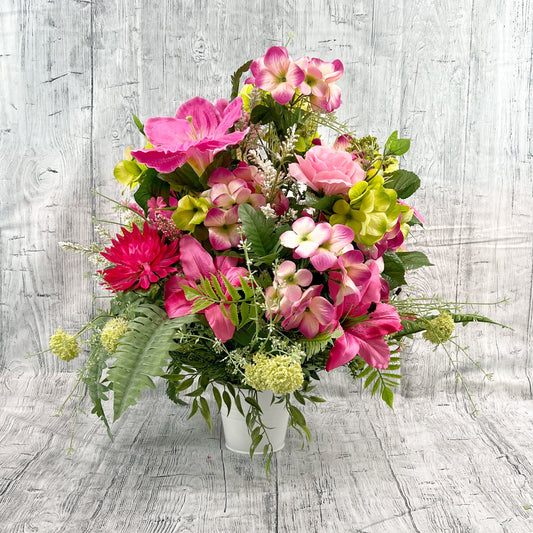 Realistic Artificial Flower Arrangement, Spring Arrangement, Spring Centerpiece, Colorful Flower Arrangement, Summer Floral Arrangement