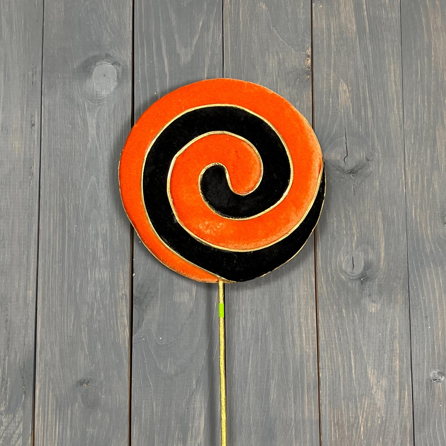 Black and Orange Lollipop Stem, Fake Candy, Halloween Decor, Photo Prop, Halloween Spray, Halloween Wreath Attachment, Wreath Supplies