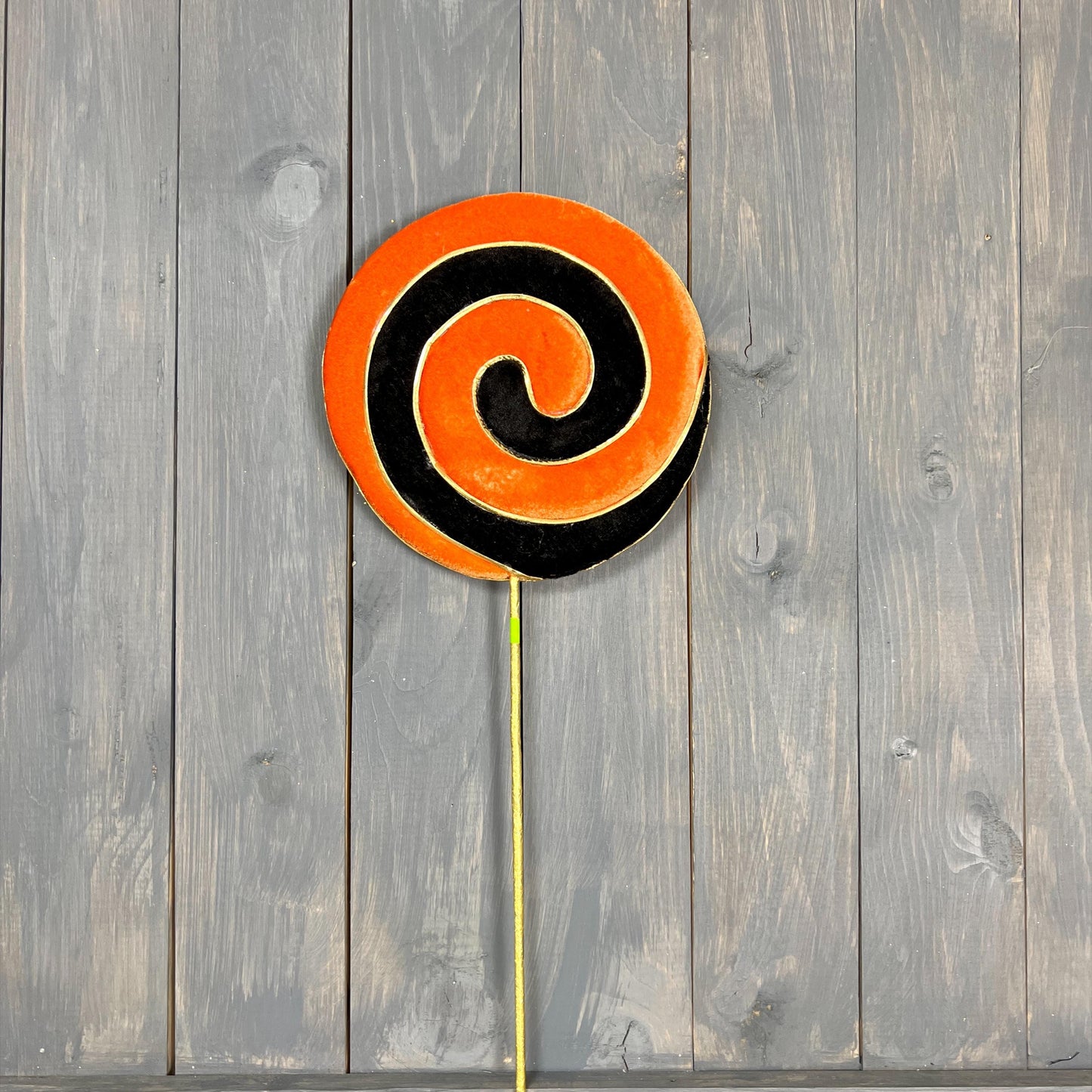 Black and Orange Lollipop Stem, Fake Candy, Halloween Decor, Photo Prop, Halloween Spray, Halloween Wreath Attachment, Wreath Supplies