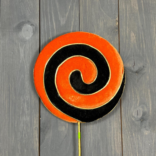 Black and Orange Lollipop Stem, Fake Candy, Halloween Decor, Photo Prop, Halloween Spray, Halloween Wreath Attachment, Wreath Supplies