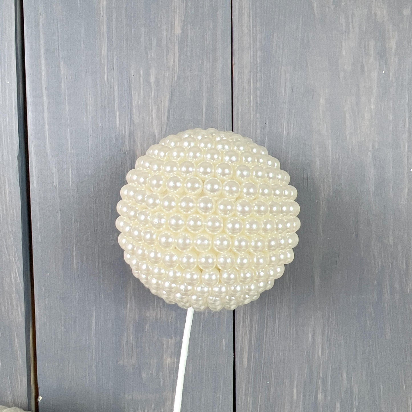 22" Elegant Pearl Ball Spray - Jeweled Floral Picks for Winter Holiday and Wedding Decor