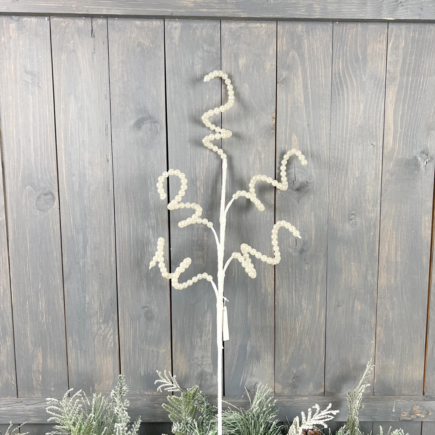 Elegant Pearl Curly Spray - Luxurious Jeweled Floral Stem for Holiday and Wedding Décor