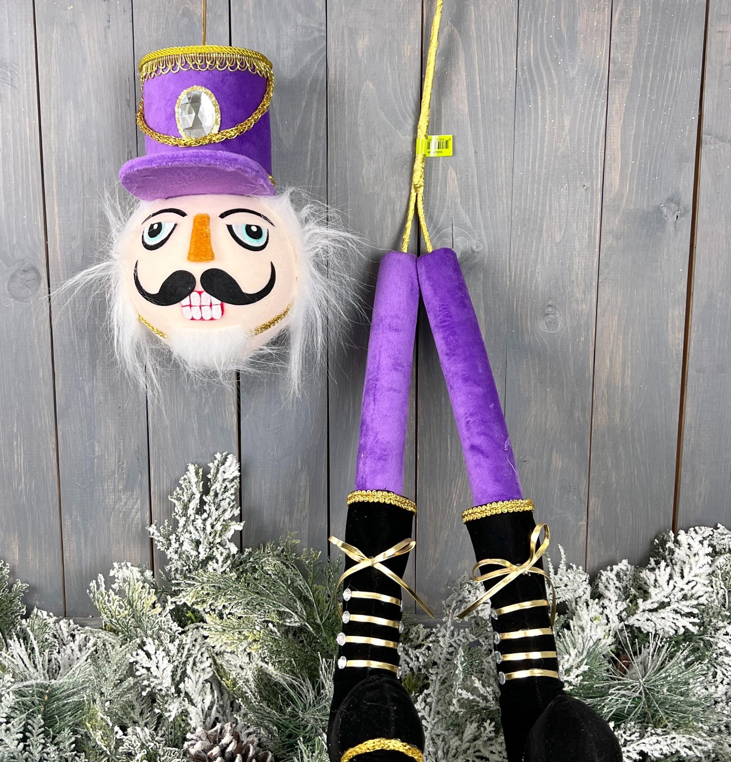 Purple Nutcracker Wreath Attachment, Unique Christmas Décor, Nutcracker Wreath Accessory, Christmas Wreath Embellishment