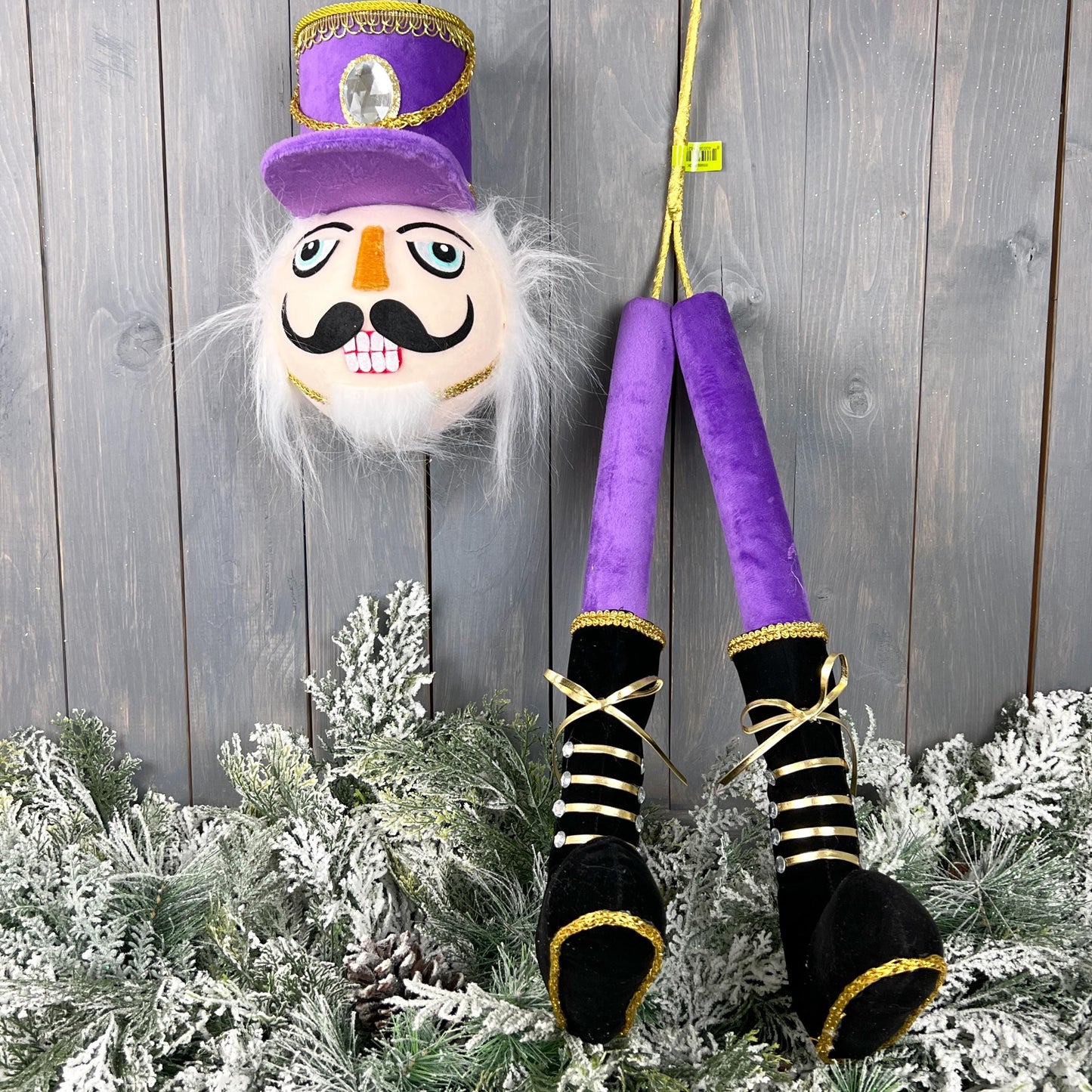 Purple Nutcracker Wreath Attachment, Unique Christmas Décor, Nutcracker Wreath Accessory, Christmas Wreath Embellishment