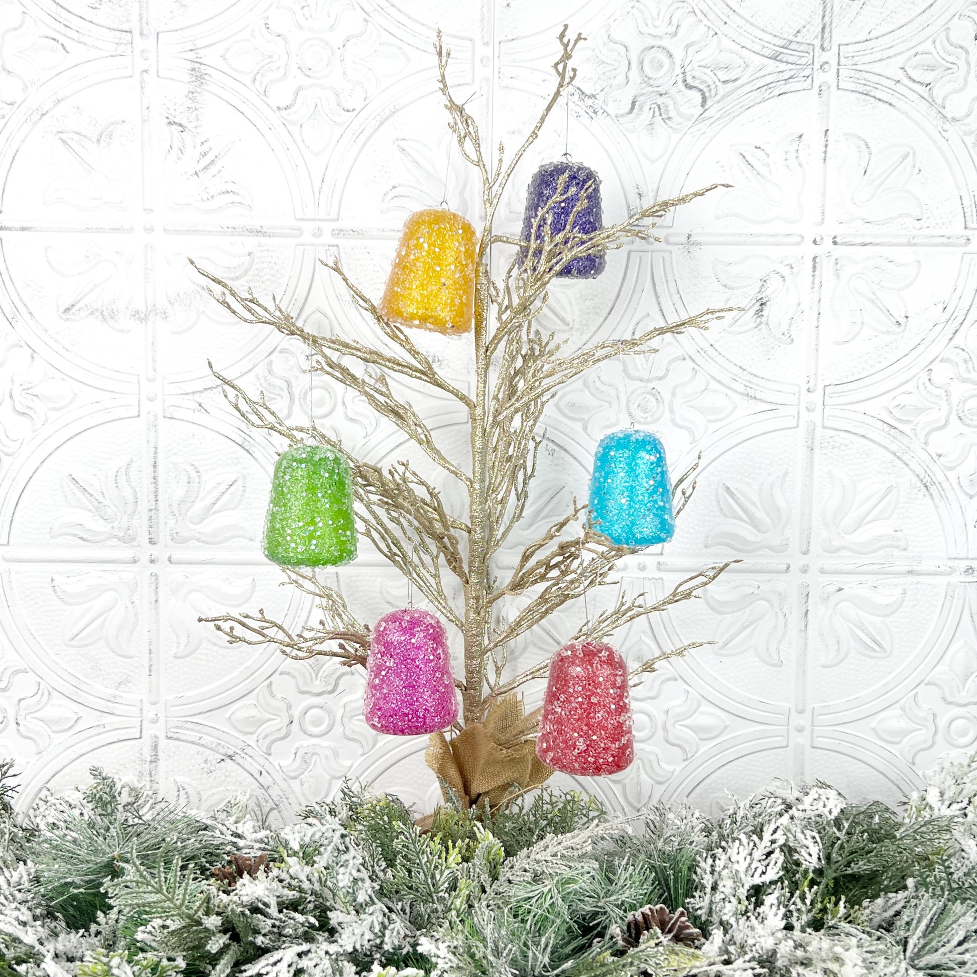 Iced Gumdrop Ornament Set, Candy Christmas Decor, Holiday Gumdrop Ornaments, Colorful Christmas Ornaments, Christmas Tree Decorations