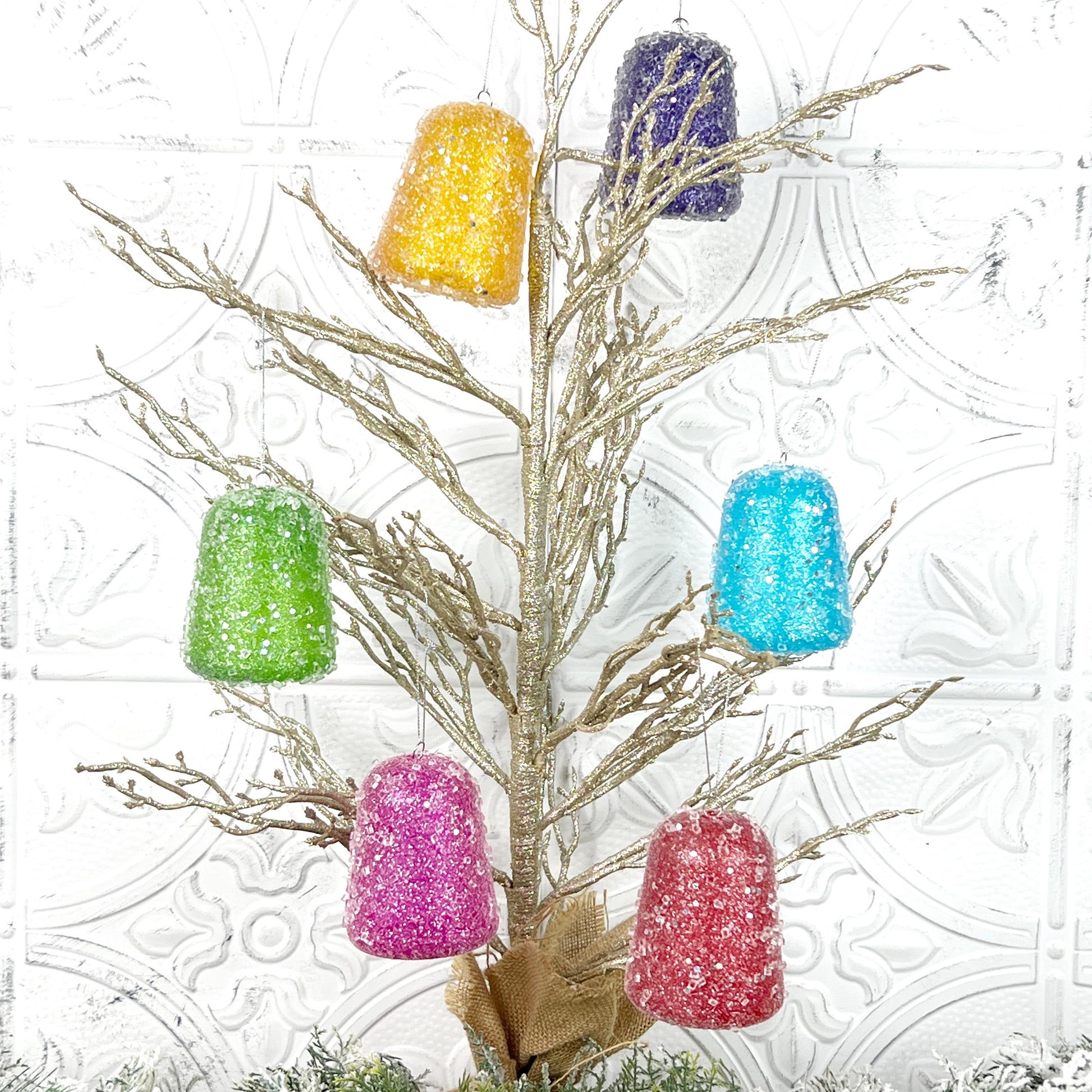 Iced Gumdrop Ornament Set, Candy Christmas Decor, Holiday Gumdrop Ornaments, Colorful Christmas Ornaments, Christmas Tree Decorations