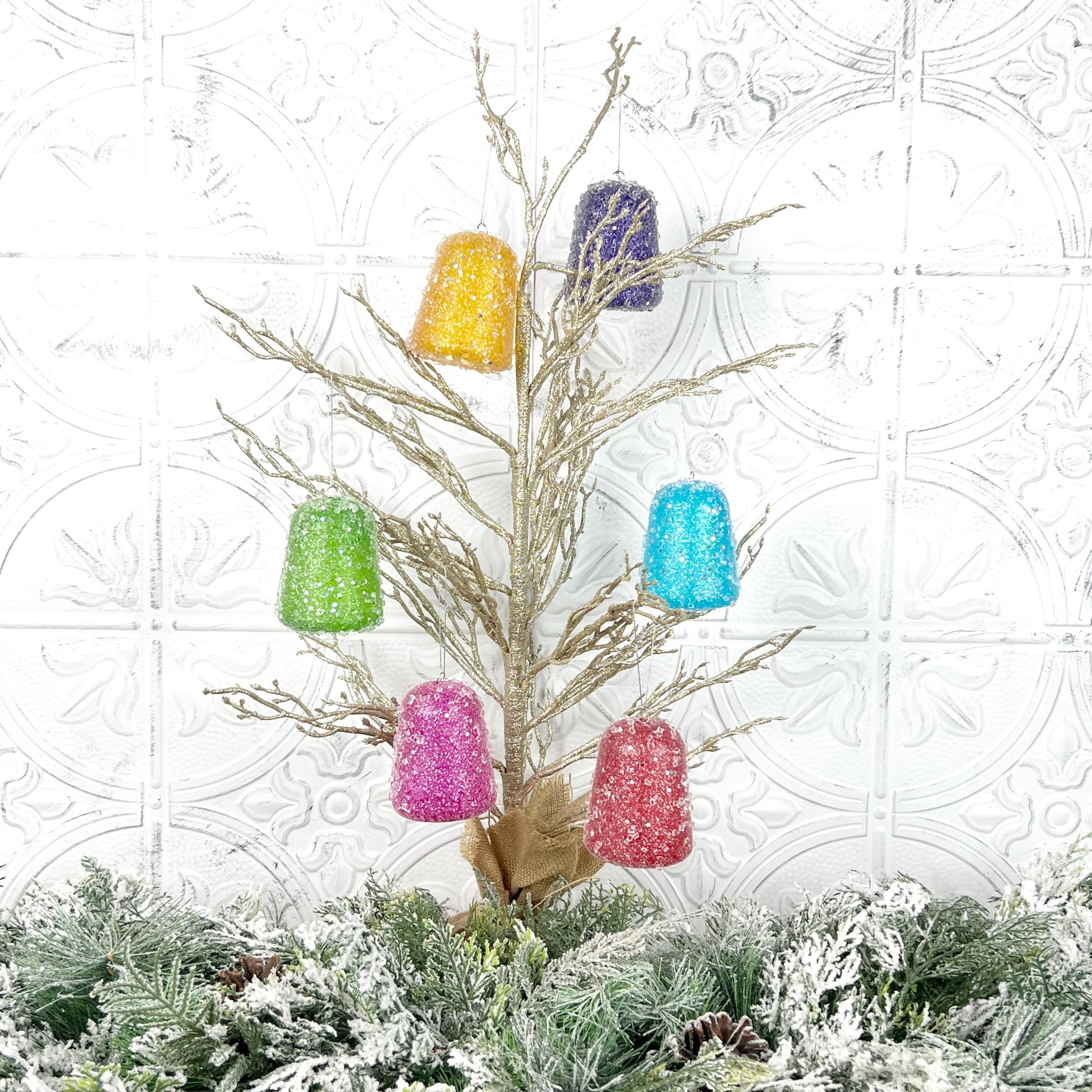 Iced Gumdrop Ornament Set, Candy Christmas Decor, Holiday Gumdrop Ornaments, Colorful Christmas Ornaments, Christmas Tree Decorations