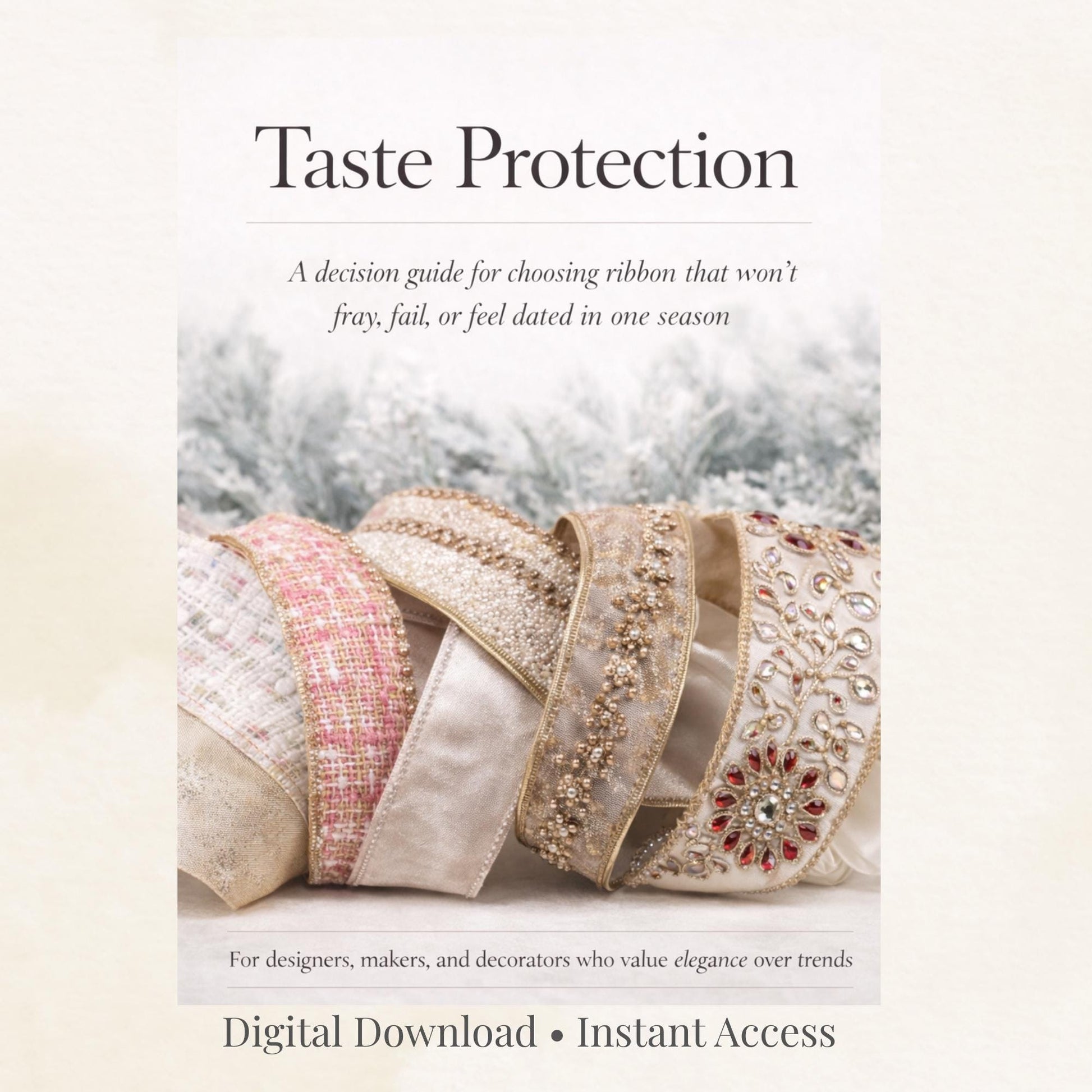 Taste Protection, Digital Ribbon Guide, How to Choose Quality Ribbon, Designer Ribbon Buying Guide, Instant Download