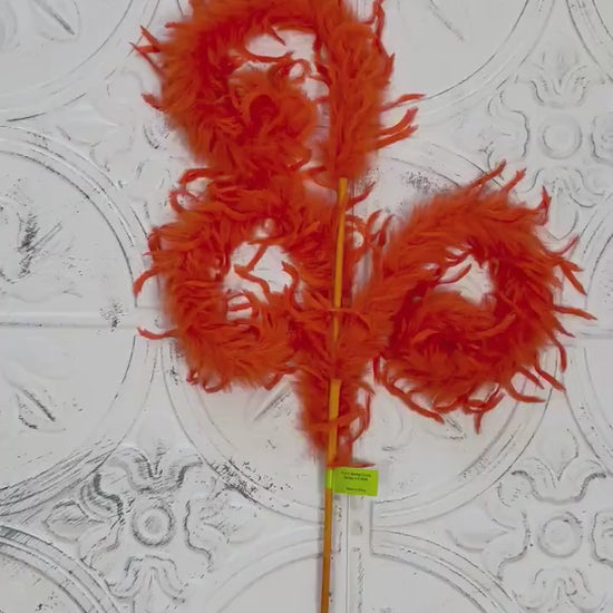 28" Fuzzy Curly Spiral Spray | Black, Orange, Pink or Magenta | Halloween Decor | Wreath Attachment | Whimsical Wreath Accent